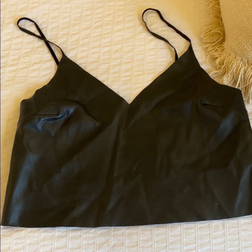 Kendall & Kylie Faux Leather Top